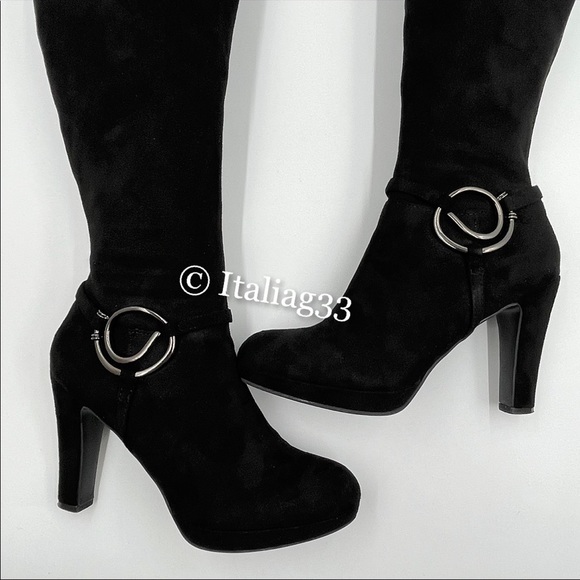 High Heel Boots Black Suede YNOT MAGMA Size 7.5 Gently Used w/ Box - Picture 7 of 15